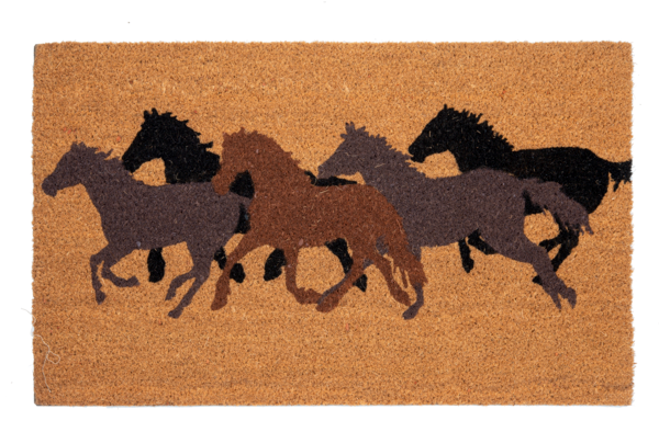 Running Horses Doormat