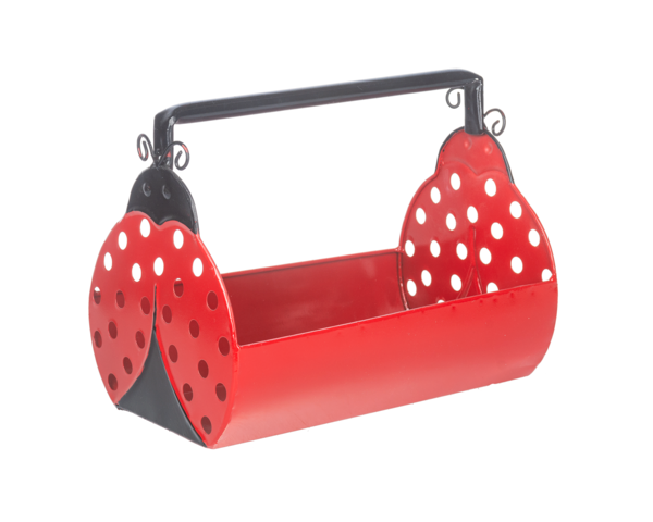 Ladybug Trough Planter with Handle