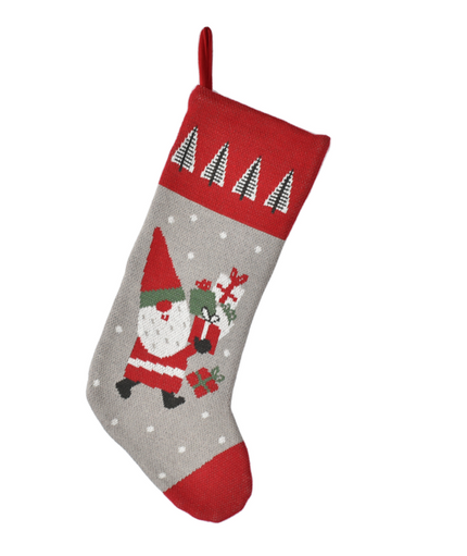 Gnome Knit Christmas Stocking