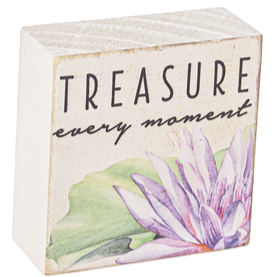 Watercolor Lilies with Dragonflies Block