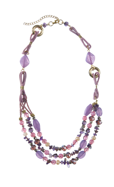 Triple Strand Beaded Necklace