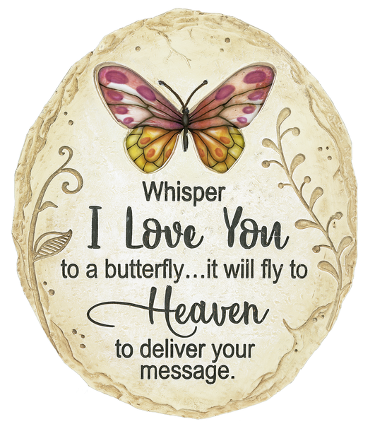 Whisper I Love You Butterfly Memorial - Garden Plaques