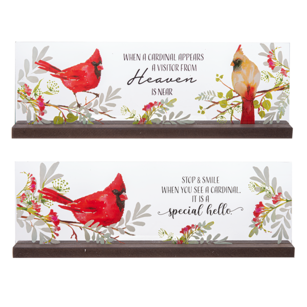 Memorial Cardinal Table Decor Sign