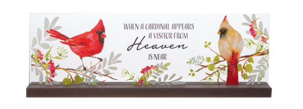 Memorial Cardinal Table Decor Sign