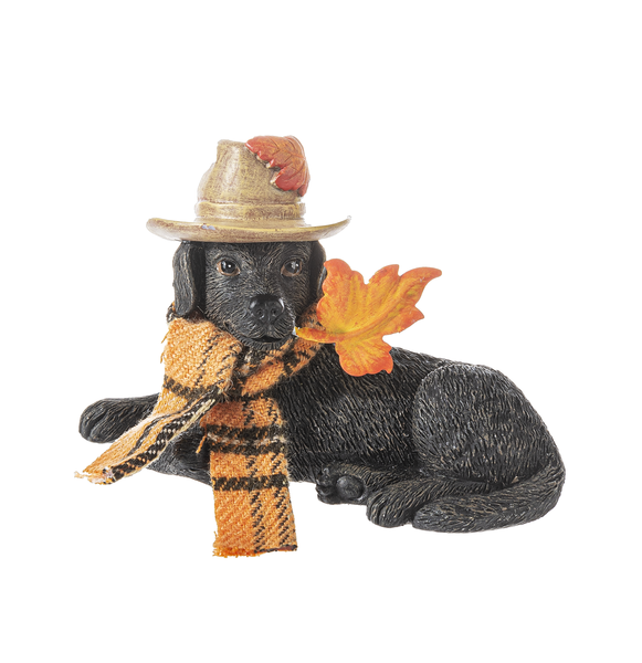 Dog Figurines-Pets in Plaid Scarves