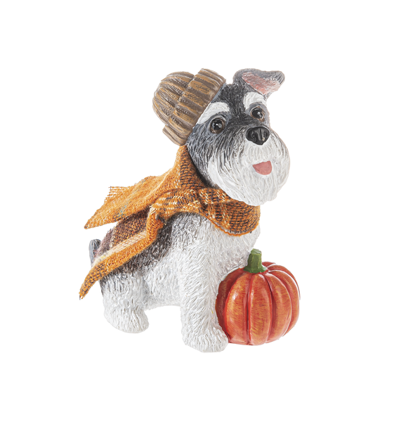 Dog Figurines-Pets in Plaid Scarves