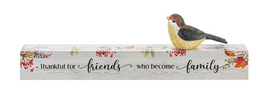 Fall Florals Shelfsitters with Bird-Choose from 4 Sayings