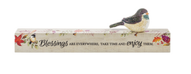 Fall Florals Shelfsitters with Bird-Choose from 4 Sayings