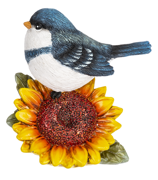 Bird Figurines on Fall Flowers