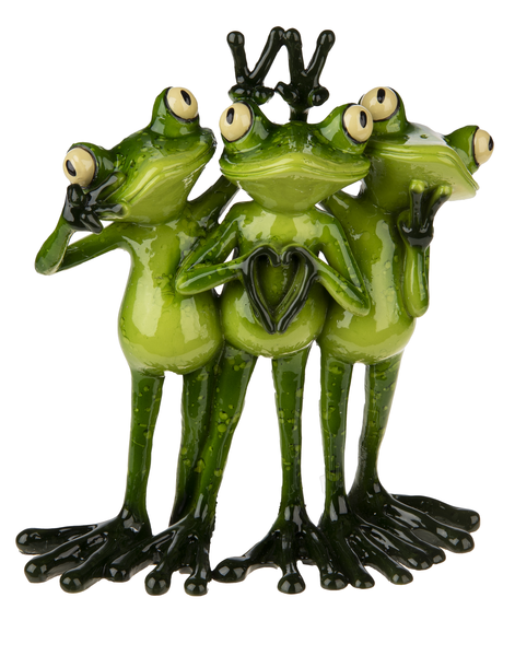 Frog friends posing Figurine