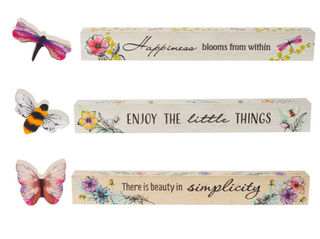 Modern Florals Sentiment Stacked Shelfsitter Set