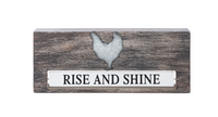 Rise and Shine Rooster/Pig Flip Wall Plaque