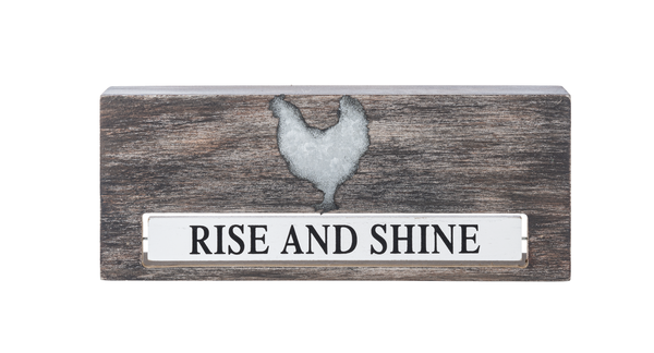 Rise and Shine Rooster/Pig Flip Wall Plaque