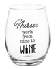 Nurse & Frontline Worker - Stemless Wine Glasses,17oz