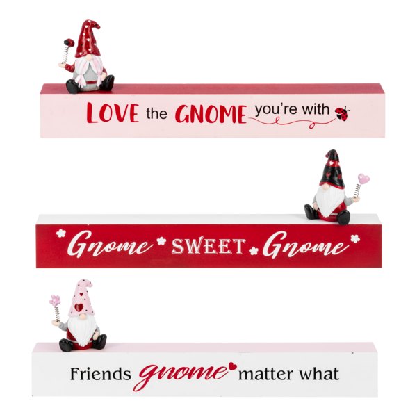 Be My Gnomie Wooden Sign with Mini Gnome