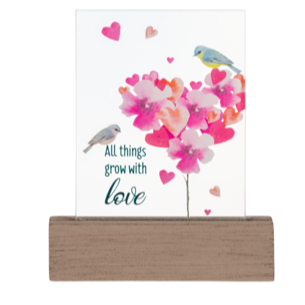 Love Blooms Desk Plaque