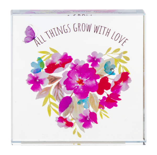 Blooming Butterflies - Beveled Glass Block decor