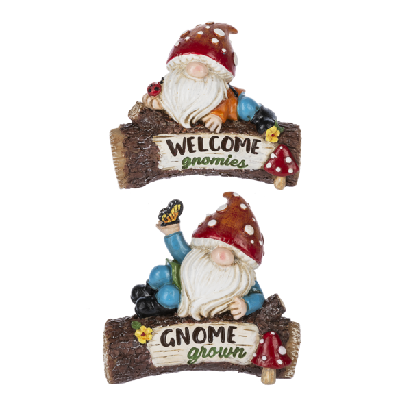Cottagecore Mushroom Gnome on Branch Figurine