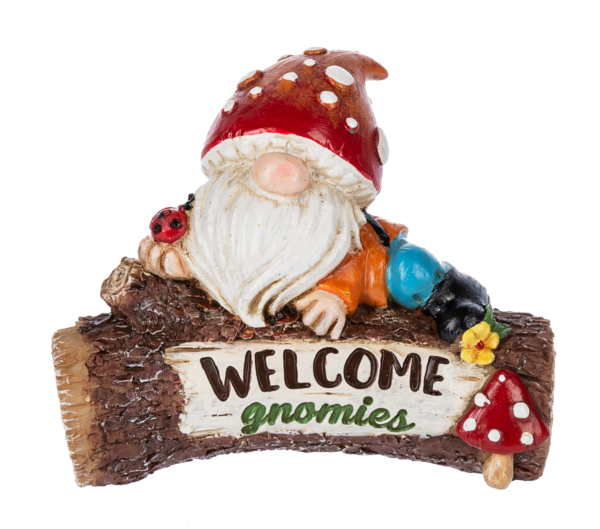 Cottagecore Mushroom Gnome on Branch Figurine