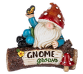 Cottagecore Mushroom Gnome on Branch Figurine