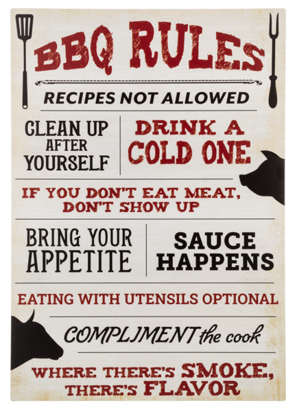 BBQ Rules Sign