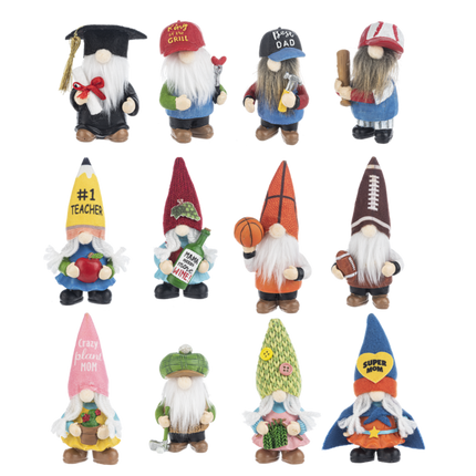 Gnome Figurines Mom/Dad, Sports, Grad/Teacher