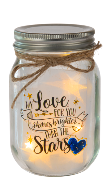 Bridal Twinkle Mason Jar with Light Decor