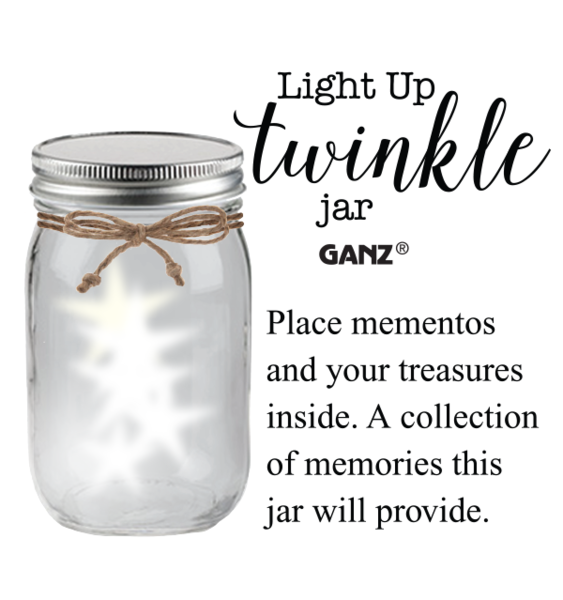 Bridal Twinkle Mason Jar with Light Decor