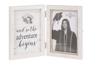 Accordion  Graduation 4" x 6" Photo Frame - 'and so the adventure begins'