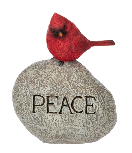 Cardinal on Statement Rock Figurine