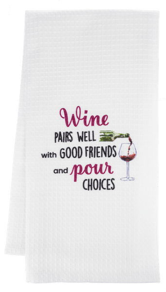 Food/Drink Pairings Tea Towel