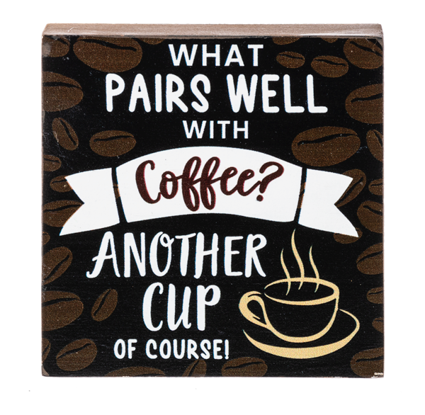"Pairings" 2.5" X 2.5" x 1"  Wooden Signs