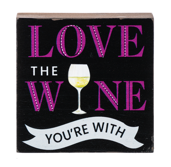 "Pairings" 2.5" X 2.5" x 1"  Wooden Signs