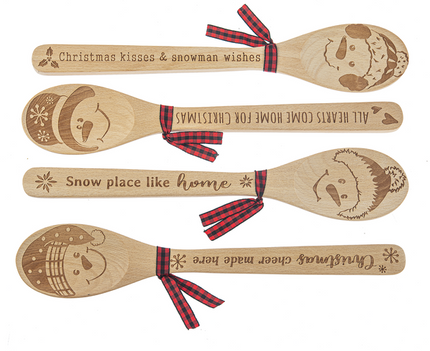 Snowman Stir Crazy Wooden Spoon