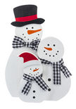 Holiday Plaid Snowmen Figurine