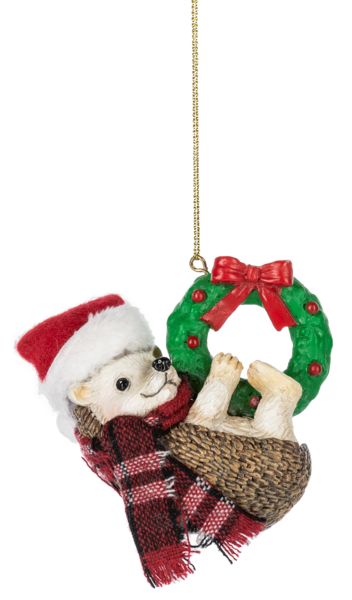 Holiday Hedgehog Ornament