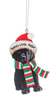 Dogs Ornament with Christmas Hat-3 Sayings