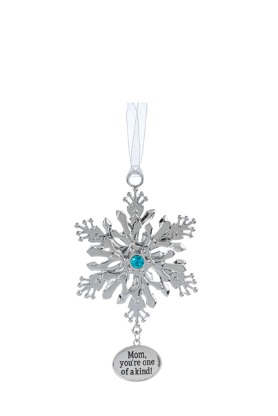 Spinning Snowflake Ornament- Choose from 24 Sayings