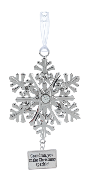 Spinning Snowflake Ornament- Choose from 24 Sayings