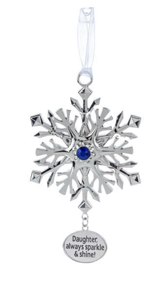 Spinning Snowflake Ornament- Choose from 24 Sayings