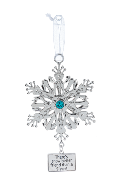 Spinning Snowflake Ornament- Choose from 24 Sayings