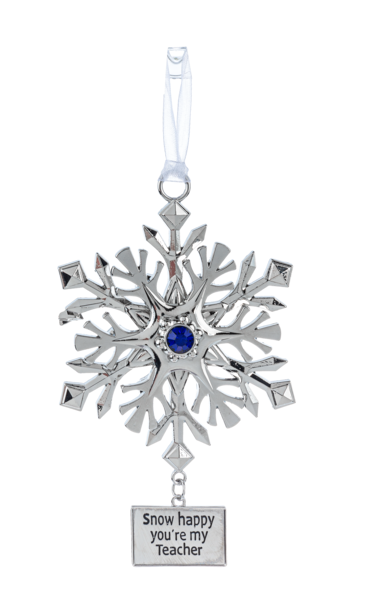 Spinning Snowflake Ornament- Choose from 24 Sayings