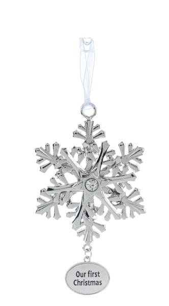 Spinning Snowflake Ornament- Choose from 24 Sayings