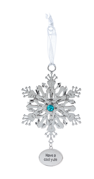 Spinning Snowflake Ornament- Choose from 24 Sayings