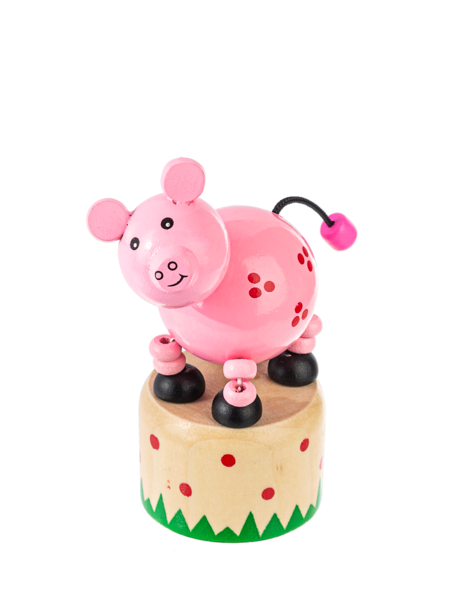 Wooden Farm Push Puppet-3yr+