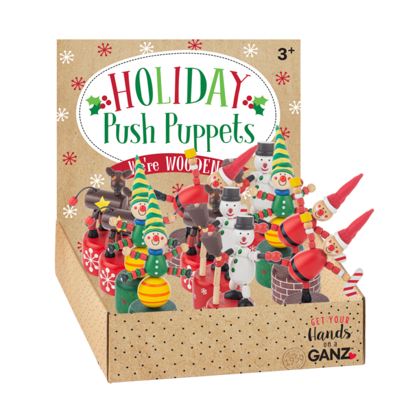 Holiday Wooden Push-Up Puppet