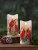 LED Cardinal Wax Pillar