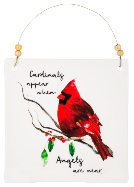 Ceramic Cardinal Bereavement Plaque