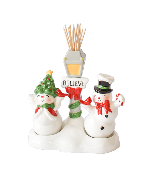 Santa Gnome or Snowman Salt & Pepper Shakers-3 piece Set