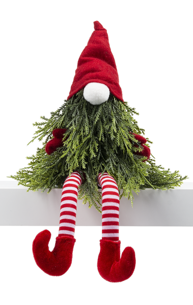Gnome w/Pine Beard Shelf Sitter